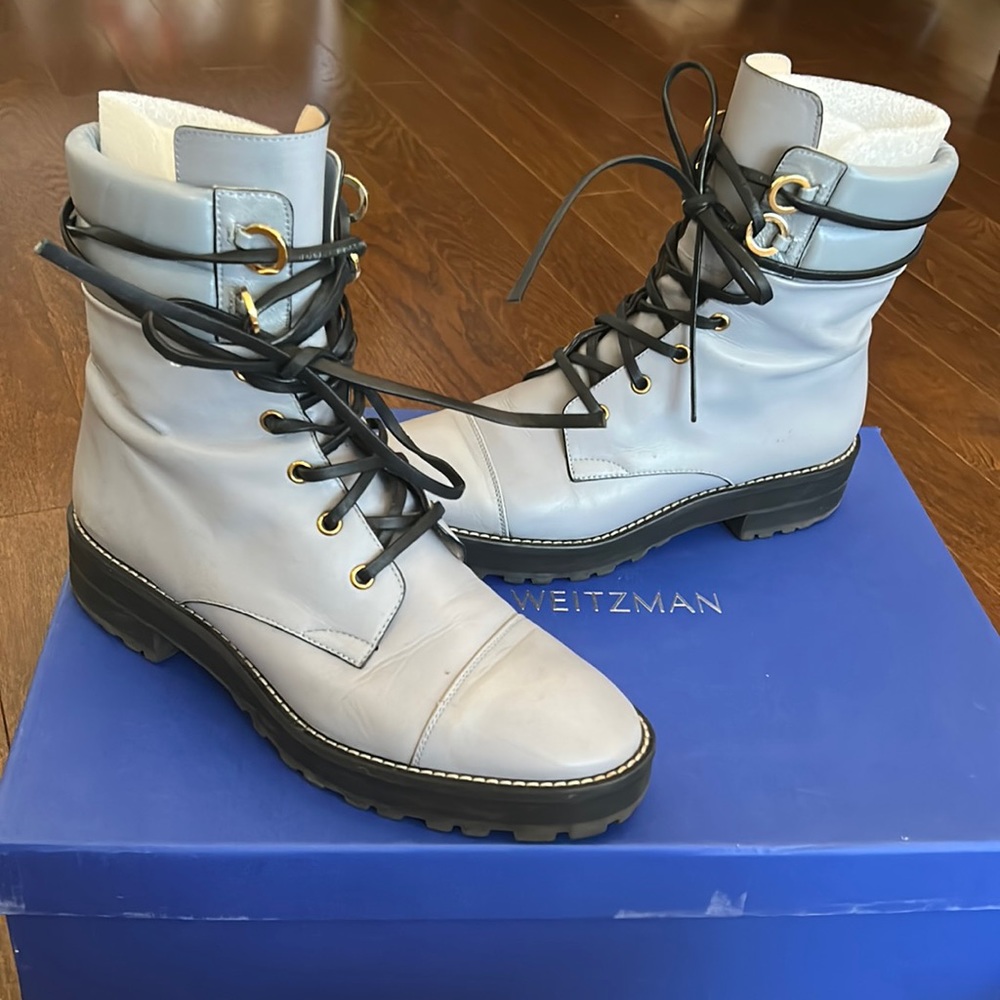 Stuart Weitzman Lexy Dovetail Vigo Combat Boot